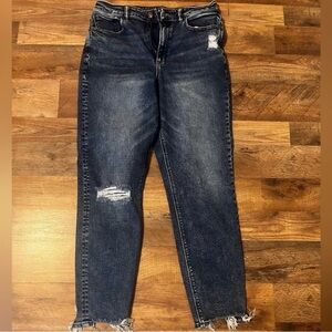 American Eagle Outfitters Dark Blue Distressed Jeans